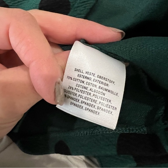 Maeve Anthropologie Green Black Polka Dot Pullover Top - Picture 10 of 10